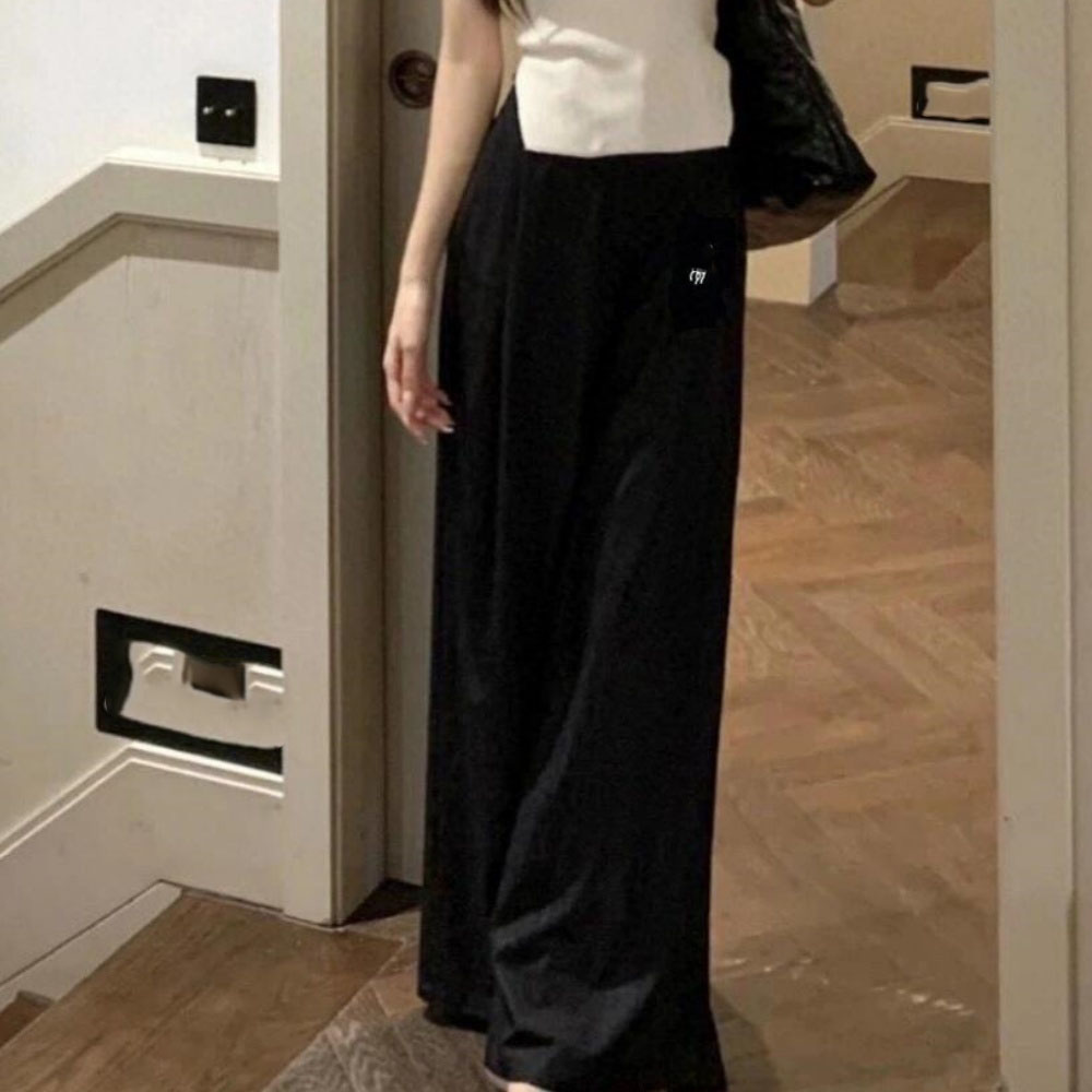 Wide Leg Pant Women 4 Color Embroidery Sun Protective Casual Style Cargo Pants Light Weight Trousers Z260314