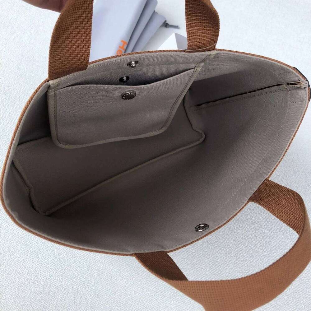 Niche Contrast Color Design Herve Chapelier Handbag Ele Lady Commuter Briease Sli French Sle Large Capacity Canvas Tote Bag