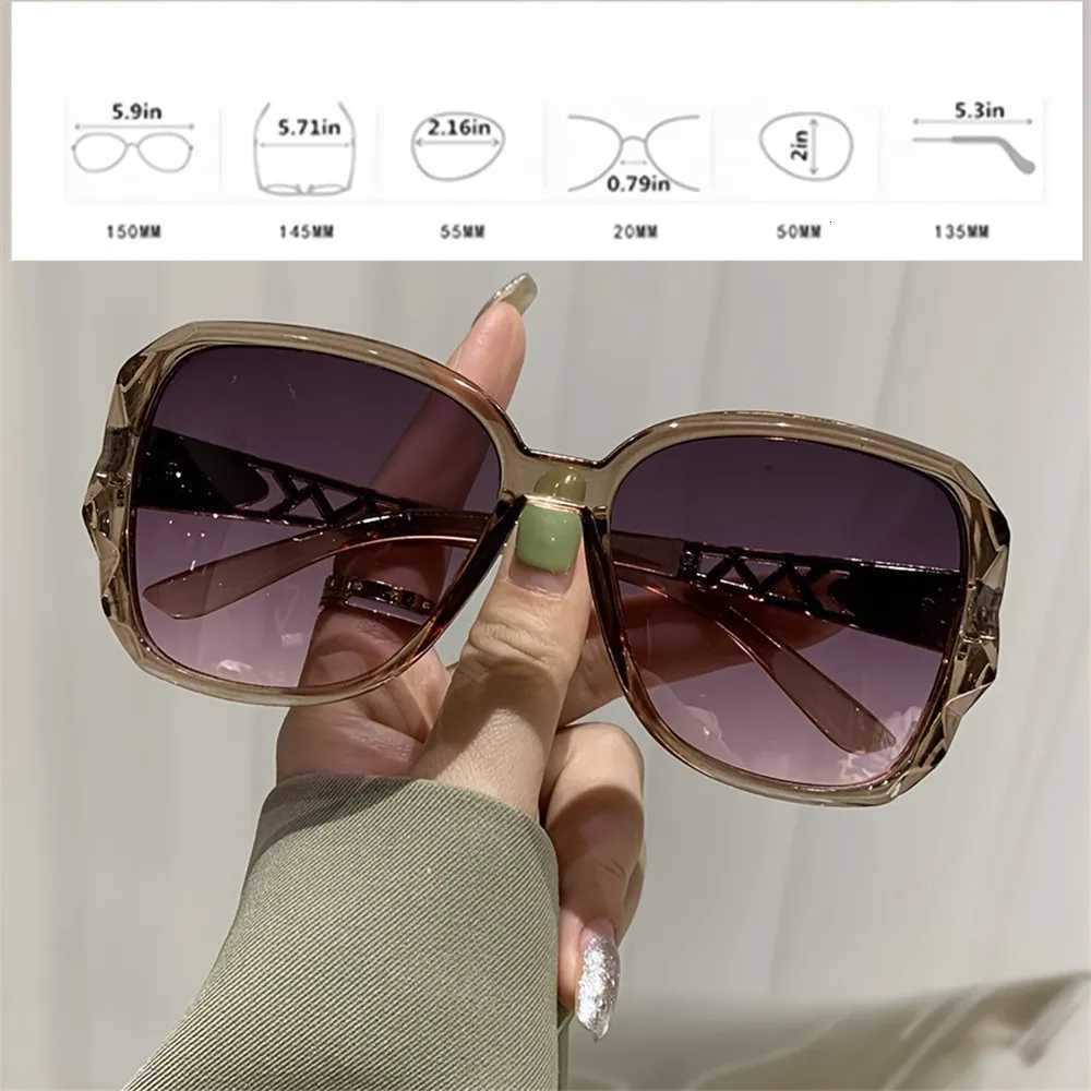 4PCS Fashion Oversized Sunglasses PC Big Fe Gradient Sunglasses Women W250709