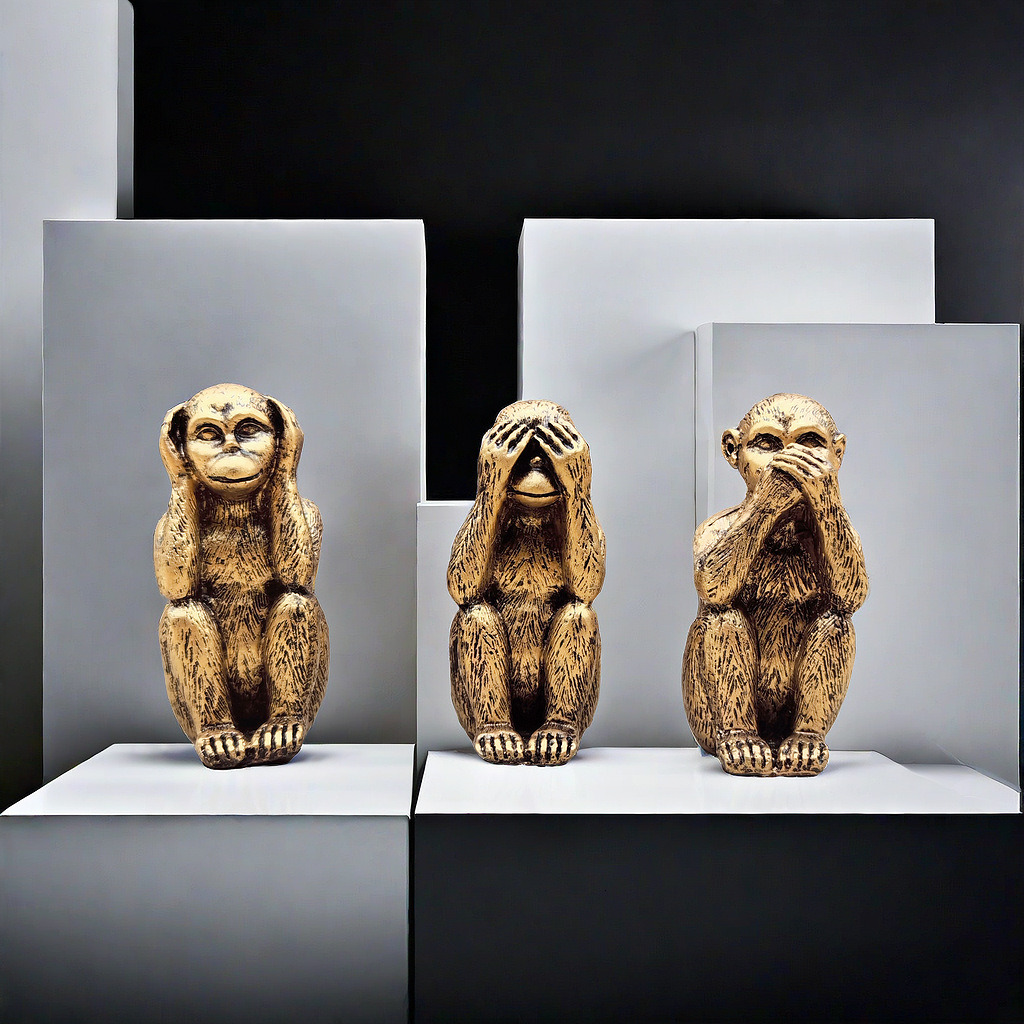 The new model doesn't listen, doesn't look, doesn't say, Prutz desktop decoration creative three no monkey crafts home decoration