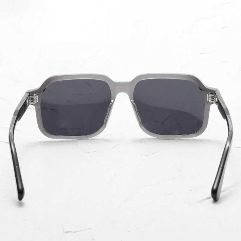 New Brand Mens UV Protection Thick Handmade Sun Glasses Acetate Large Square for Mens High Quality Designer Sunglasses W250709