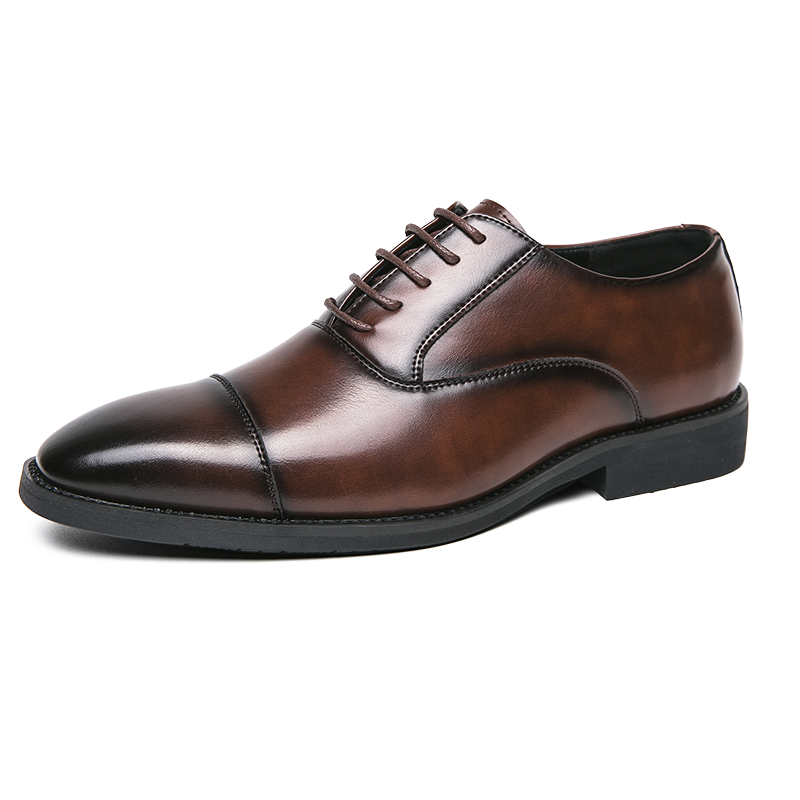 1882-1 British men's formal leather shoes, cowhide pointed shoes, groom's wedding shoes, business casual men's shoes