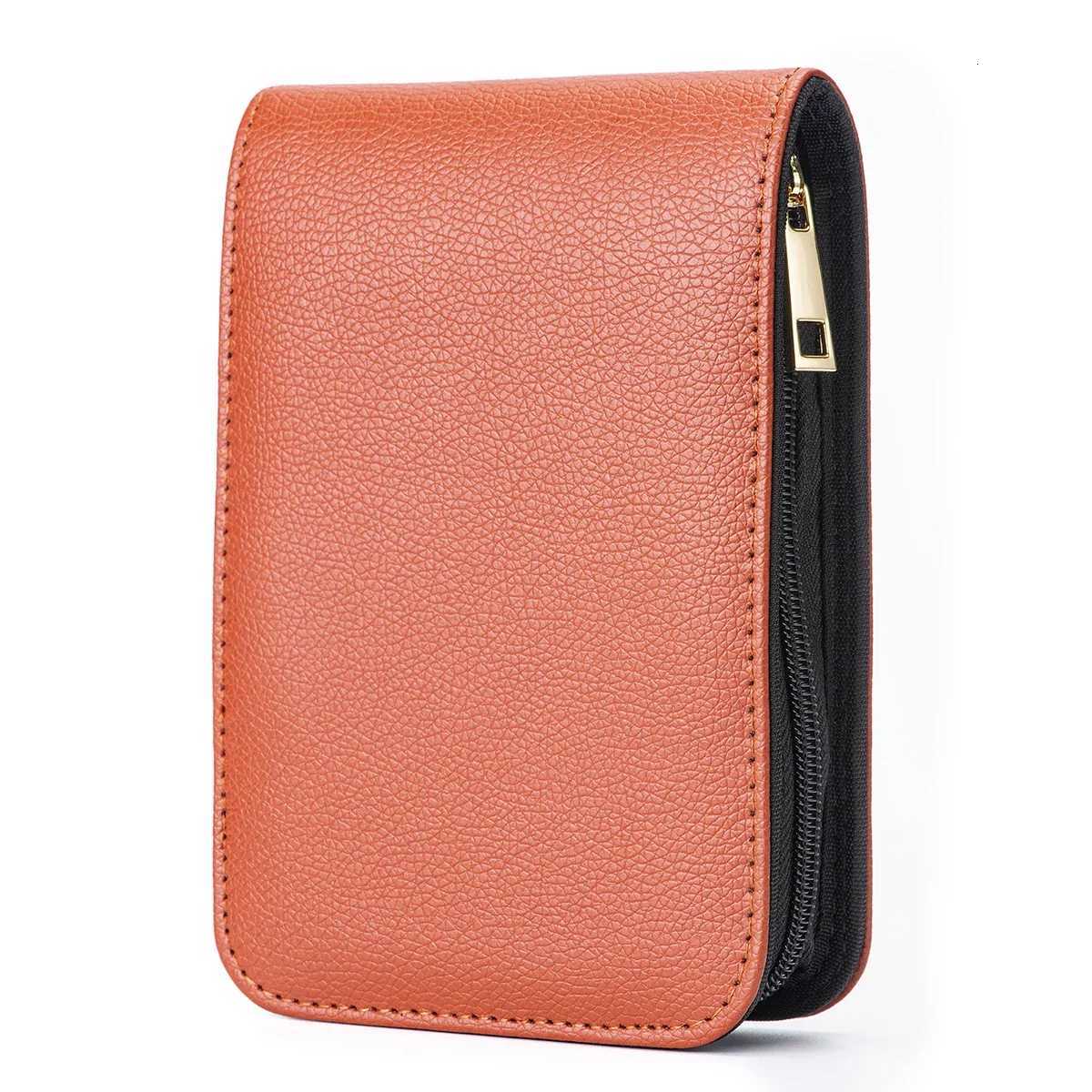 Brown PU Leather Fountain Pen Case Pencil Case 12 Slots Pouch Bag Case for Roller Ball Point Office School y250709