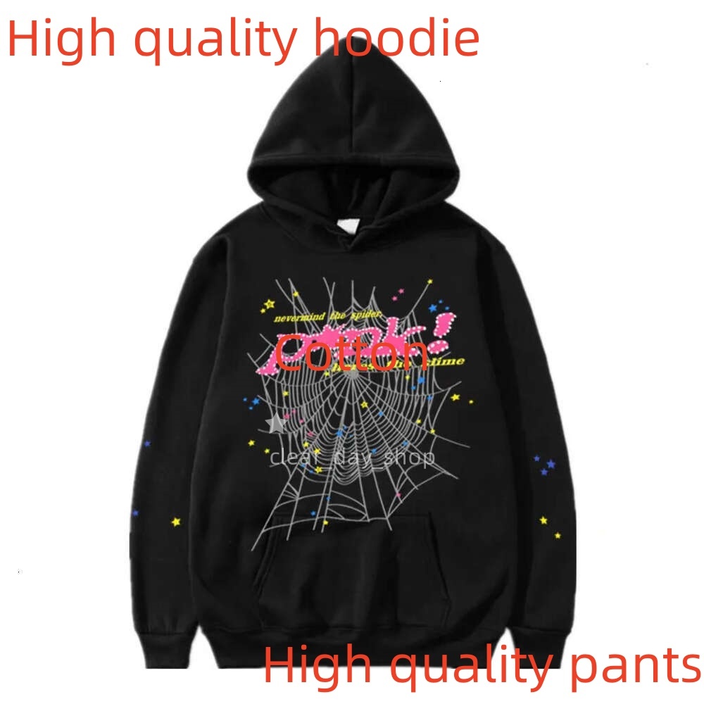 Spider New 5A Mens Spider Hoodie High Quality Fashion Designer Spider Hoody Clothing Set Men Sweatshirts Hoody Young Thug Slack And Loose Luxury Spider Tracksuit 0Dd