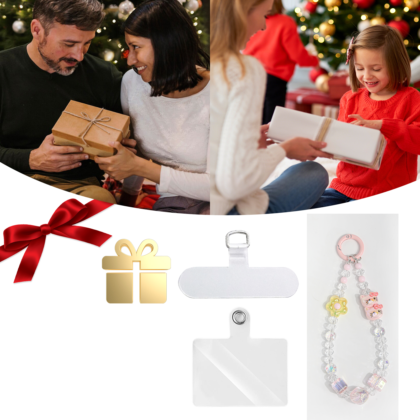 Cartoon Character Transparent Bead Phone Chain fashionable mobile phone chain