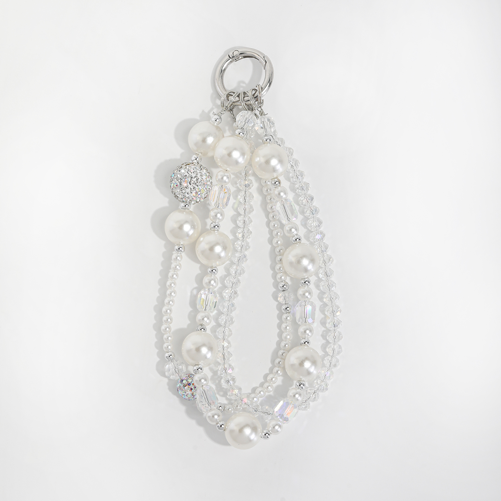 New Handsome and Fashionable Transparent Bead Phone Chain customized mobile phone chain