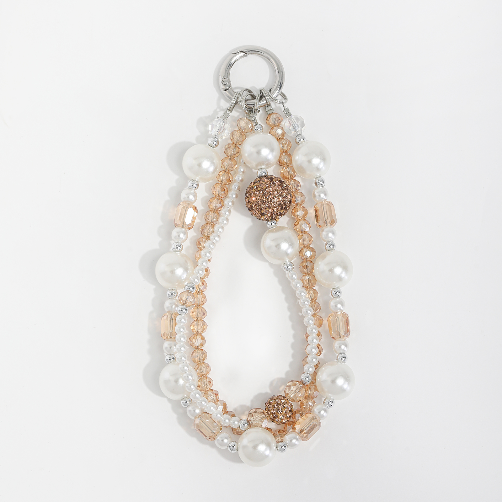 New Handsome and Fashionable Transparent Bead Phone Chain customized mobile phone chain