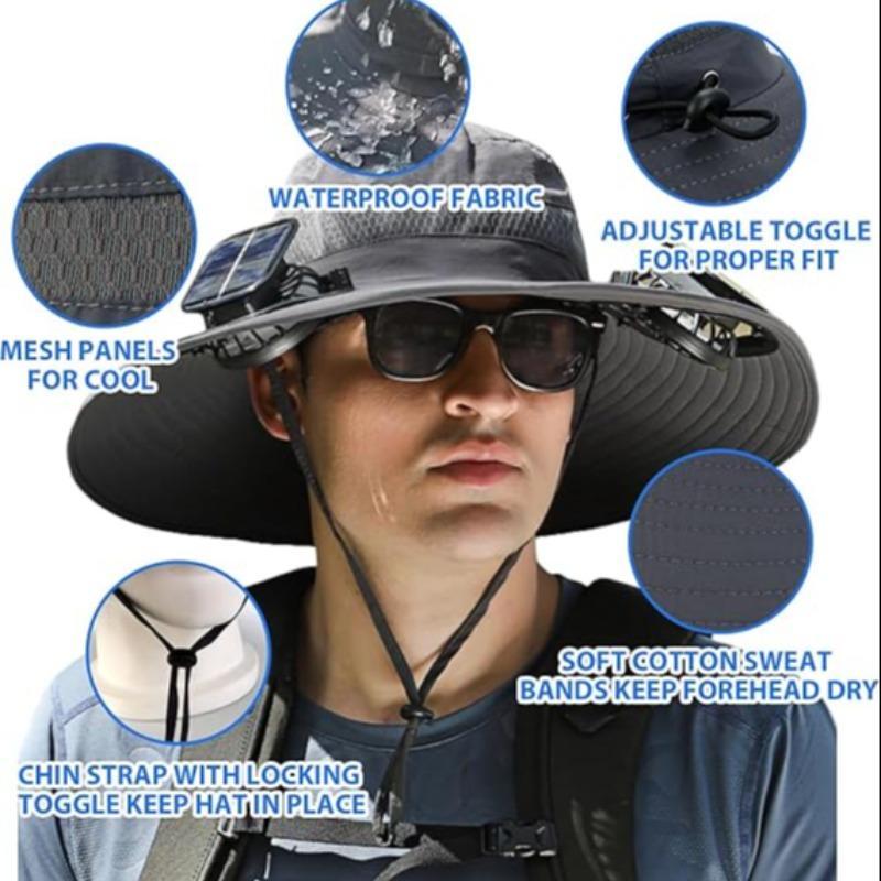 Solar Powered & USB Charging Fan Cap - Full Mesh Design with Built-in Cooling System