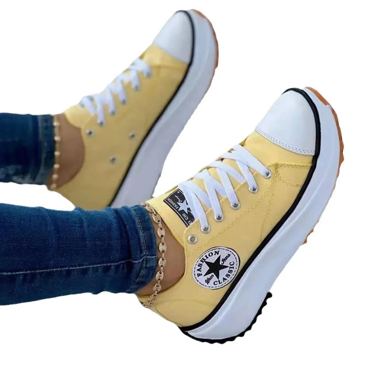 Free Shipping Casual Shoes for Women Sports Shoes Comfortable Breathable Ladies Outdoor Shoes Lace Black Sneaker