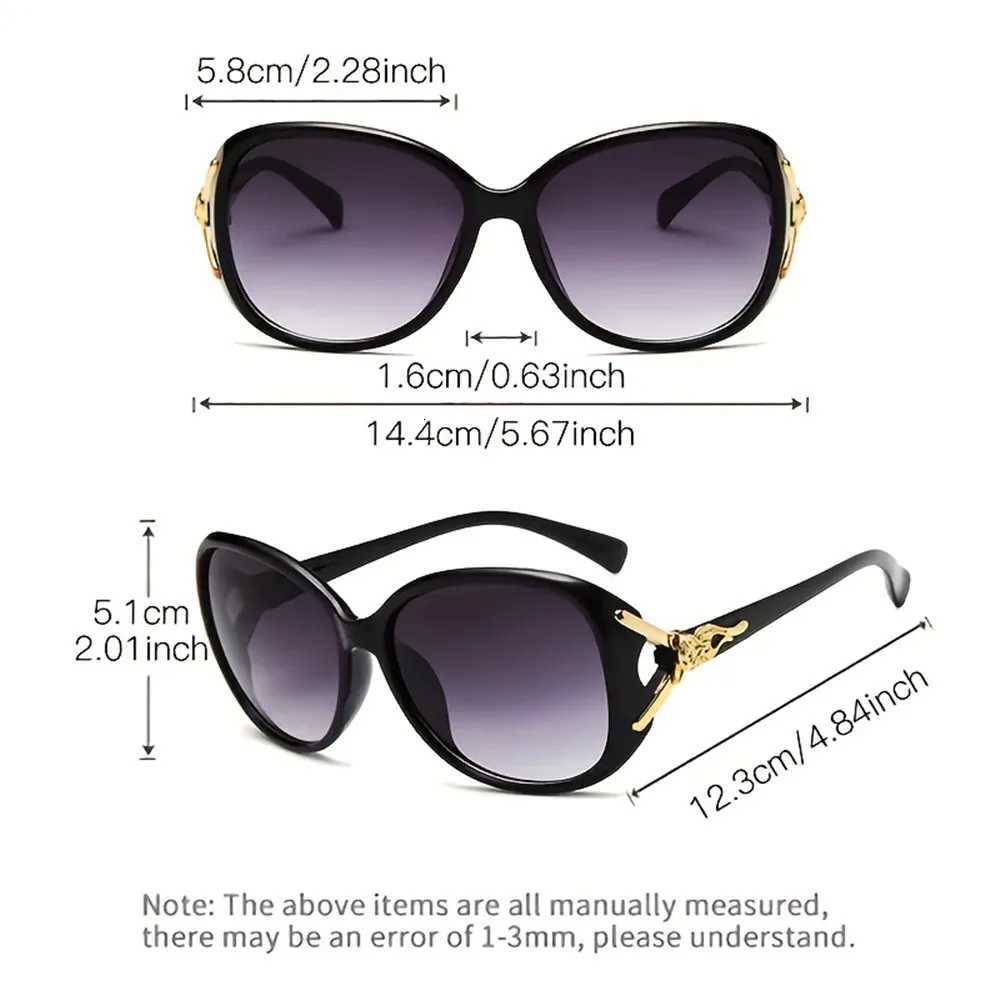 4PCS Fashion Oversized Sunglasses PC Big Fe Gradient Sunglasses Women W250709