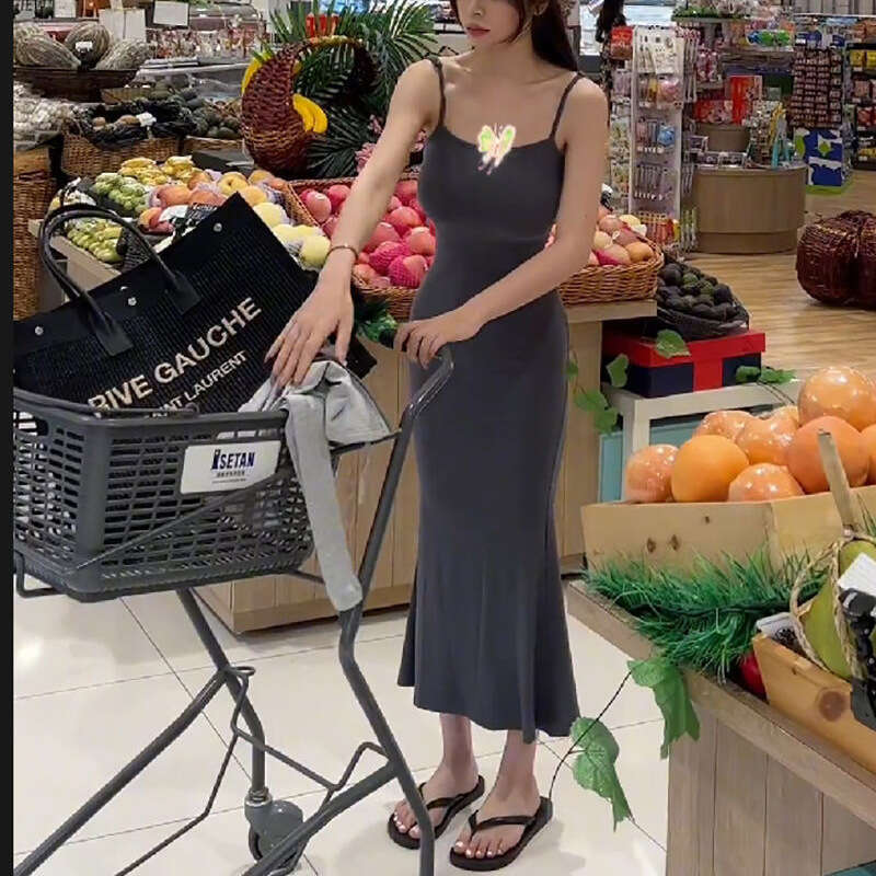 Sleeveless Summer Women, Waist-Cinching, Sexy And Slimming, High-End Bodycon Dress For Hot Girls B5