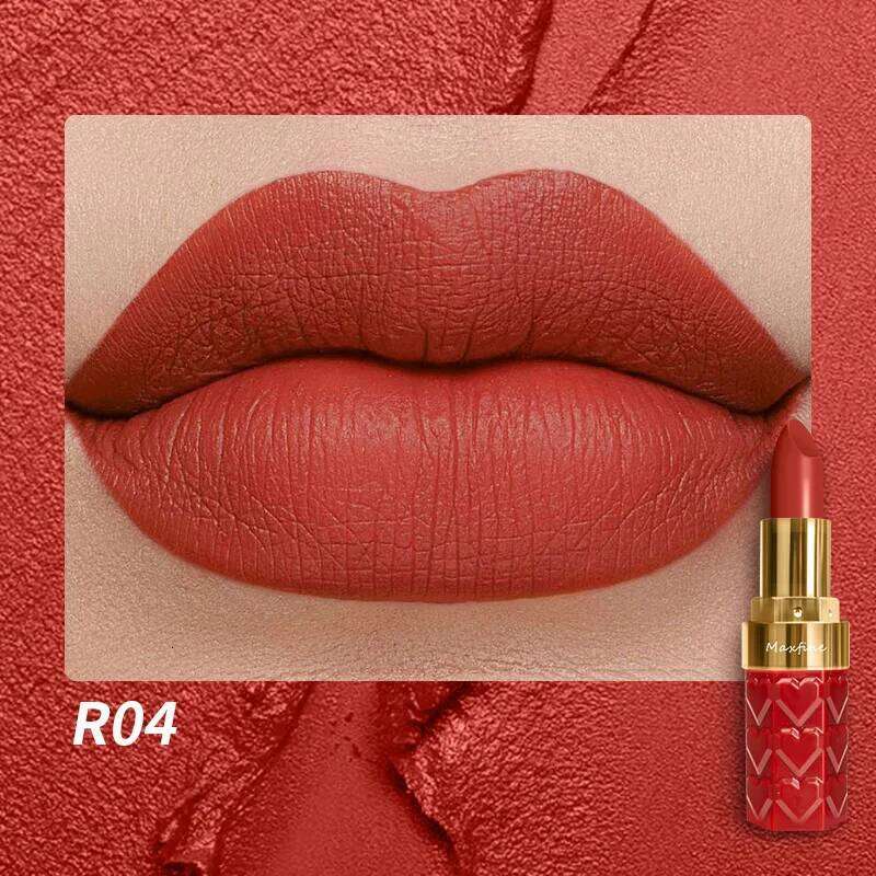 Matte 4 Colors Waterproof Long Lasting Lip Stick Not Fading Sexy Nude Red Pink Veet Lipsticks Makeup Cosmetic X250710