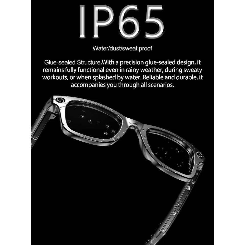 Smart AI Translation 100+ Languages Photo Recognition Camera Sunglasses Anti-Blue Light Video Recording Glasses