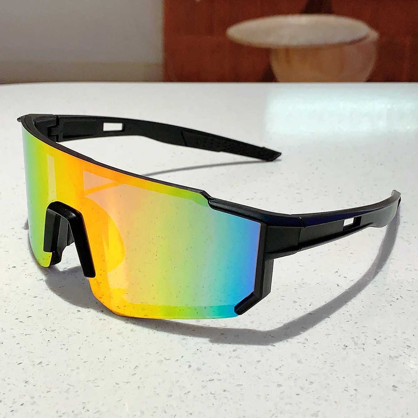 KAMMP Trendy Cycling Goggs Oversi Decor Wens Sports Anti UV Sunes Mens Outdoor Brand Design Sun es for Hiking W250709
