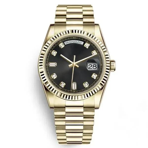 41MM Day Date Mens Watch Luxury Automatic Arabic Watch bezel Mechanical Watch Rose Gold Strap