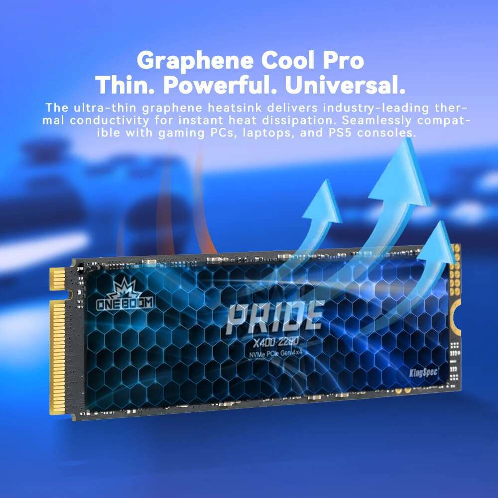 KingSpec SSD M2 PCIe4.0 Gen4 1TB 2TB 4TB NVMe Drive M.2 2280 NVMe Hard Disk Drive Internal Solid State Drives for PS5 Notebook