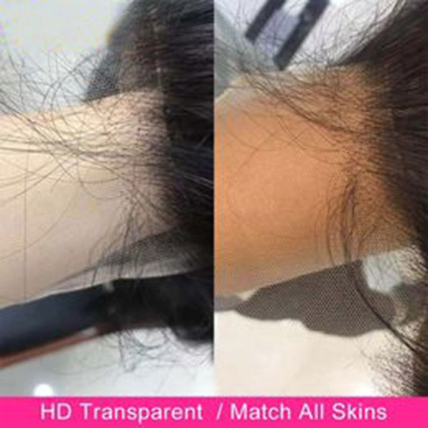 13X4 HD Deep Wave Bob Pre-Drawn Baby Human Hair Wig Water Curly Short 4X4 150% synthetic hair Black Female Lace
