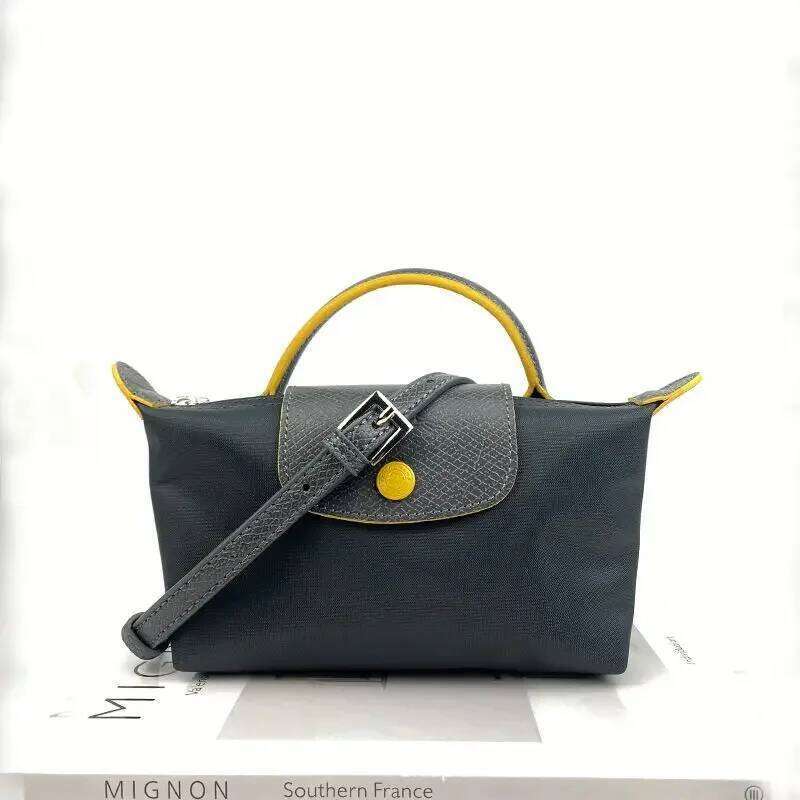 Portable Mini Dumpling Simple Nylon Single Shoulder Slant Cross Lightweight Small Capacity Neutral Minimalist Style Bag