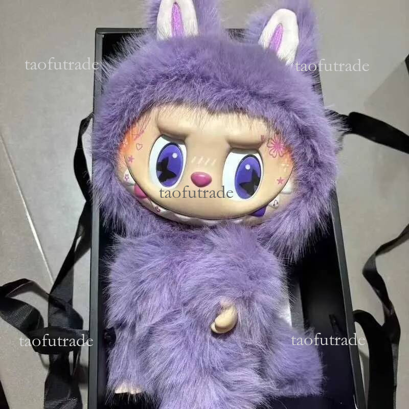 Keychains Lanyards New Arrival Presale 38Cm Zimomo The Monster big Labubu Big Leader White Limited Archangel Creative Change Doll Figure Vinyl Doll Birthday Gi e84