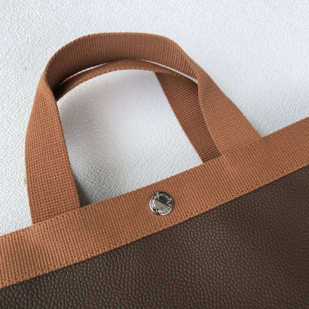 Niche Contrast Color Design Herve Chapelier Handbag Ele Lady Commuter Briease Sli French Sle Large Capacity Canvas Tote Bag