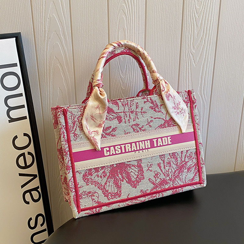 Women's Korean Style Fashion Shopping Handbag, Free Shipping, Designer's Chinese Style Printed Shoulder Bag, Luxurious Three-dimensional Bag