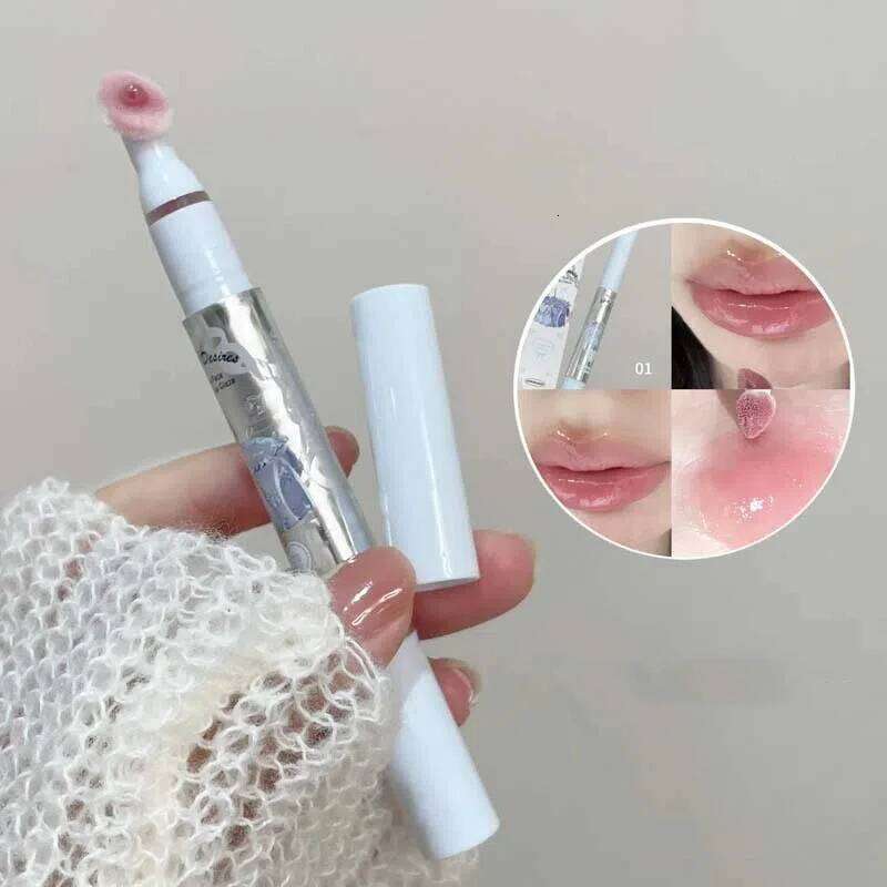Flat Sponge Head Gloss Moisturize Low Saturation Mirror Glaze Lasting Waterproof Lip Plumping Tint Non Stick Cup Makeup X250710