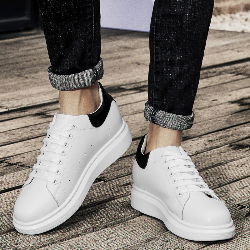 Luxury Elevator Shoes Men Women Sneakers Height Increasing Shoes Invisible 8CM Heighten Sports Shoes Man Taller Lift White Shoes