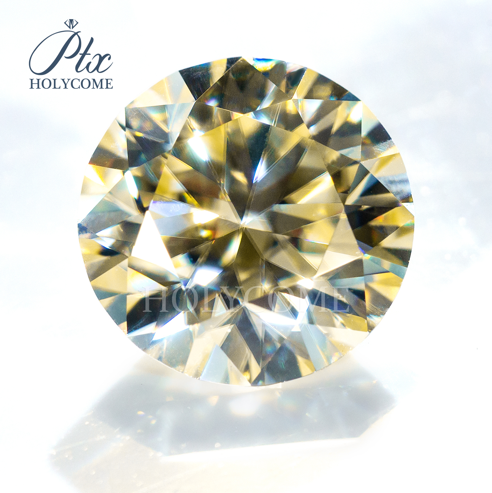 Wholesale New Primary Color Yellow Moissanite Gemstone VVS GRA Certified Yellow Colored Lab Created Moissanite Diamond Loose Stones