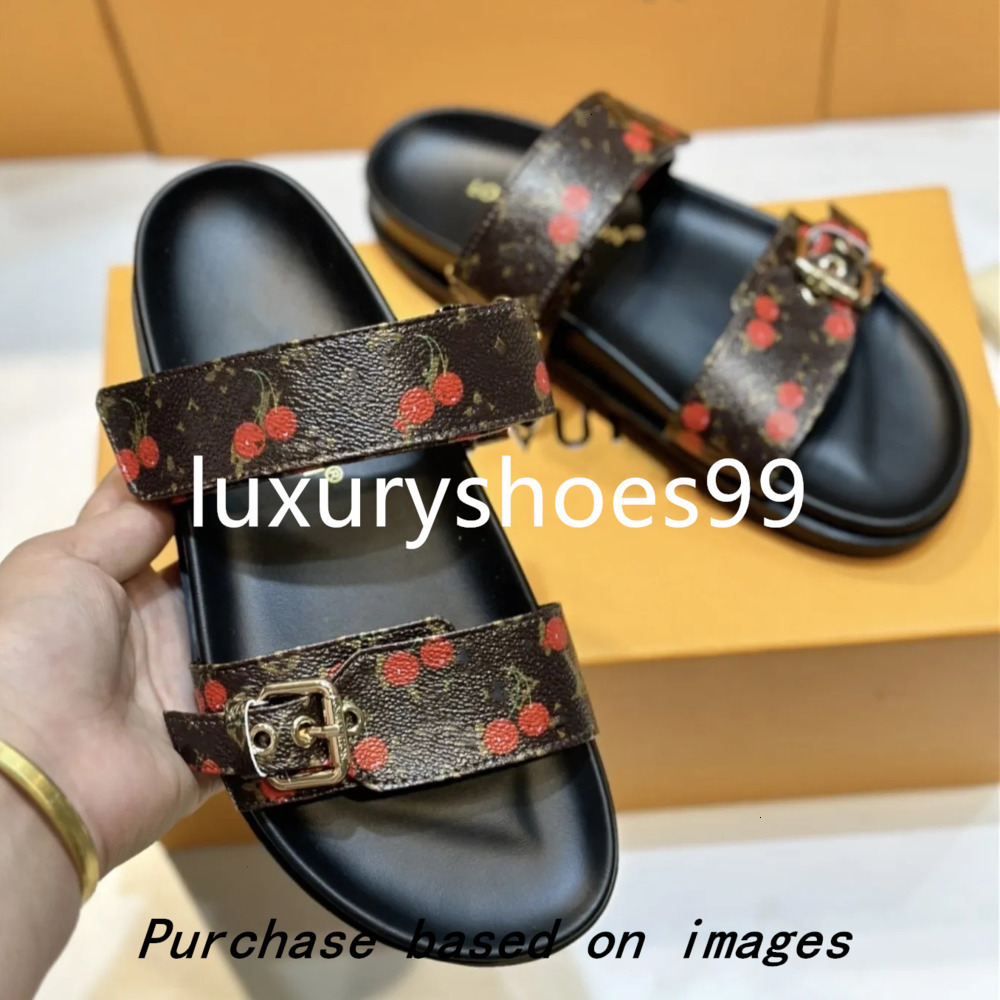 Pool pillow slide Denim shoe cherry blossom murakami Sandale Designer slipper Luxury Sliders sunset Comfort Sandal Men Flat Mule Bom dia Beach le