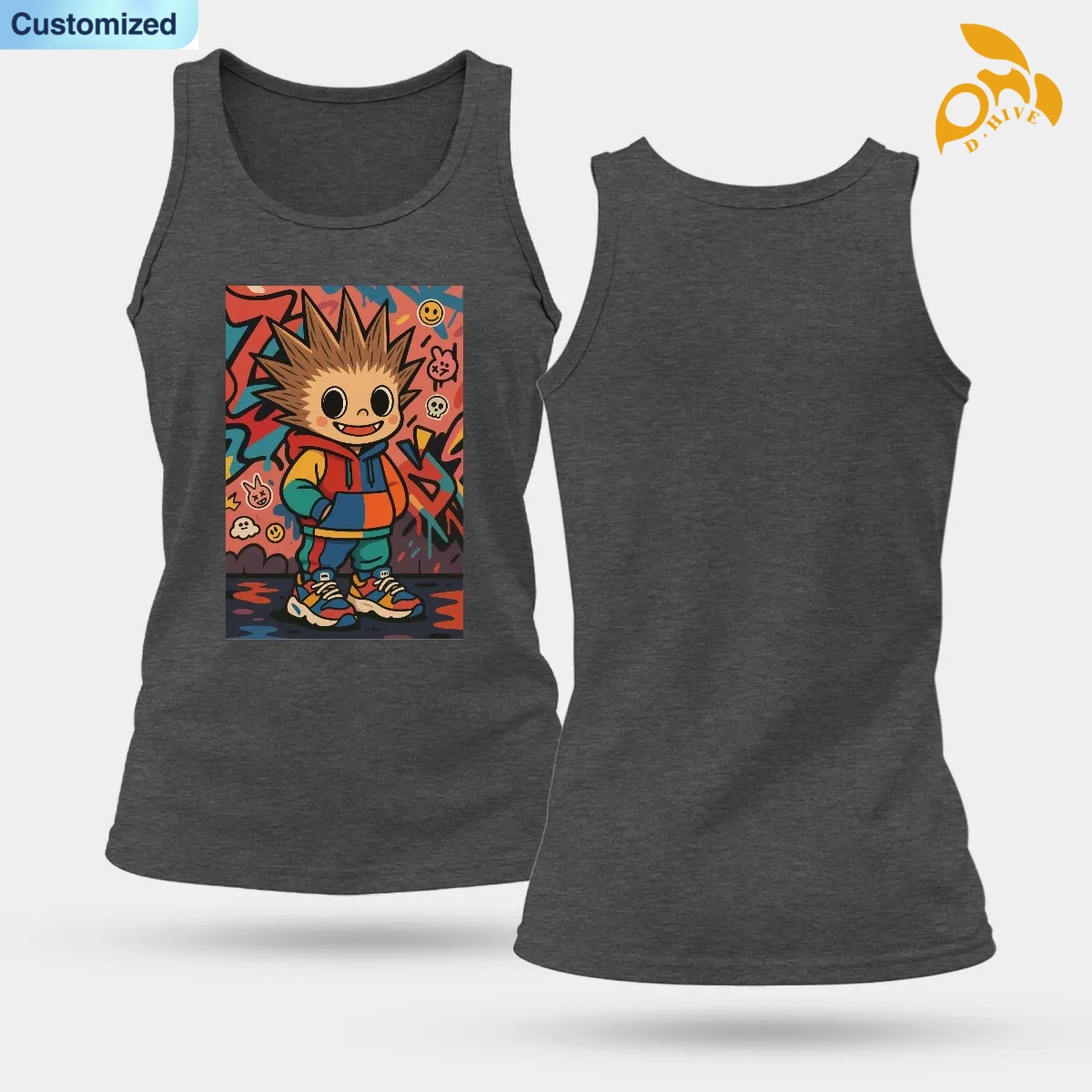 free shipping of customized trendy breathable sports vest for women is suitable for the United States 180GSM front and back DTF with exquisite pattern
