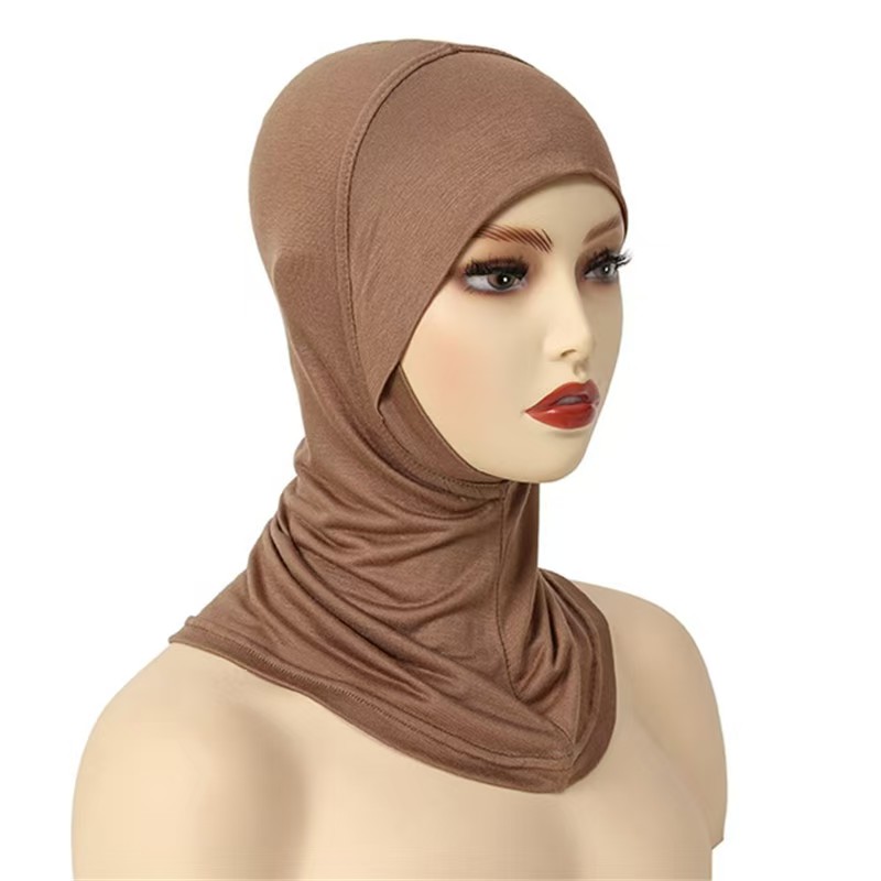 T1180 new solid color ladies face-lift chin-length hat scarf hat headscarf