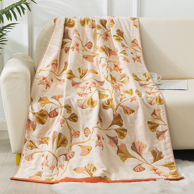 Large Bath Towel Cotton Gauze Woven Floral Bath Towel For Home Bathroom Bathrobe Spa Sauna Shower Wrap Beach Towel