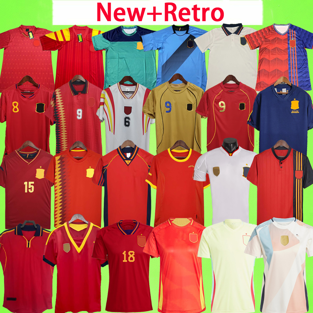 New + Retro 2025 2026 women Spain soccer jerseys 1988 1992 1994 1996 1998 2000 2002 2008 2010 2012 2013 YAMAL MORATA football shirt T TORRES A.INIESTA XAVI Espana Camiseta