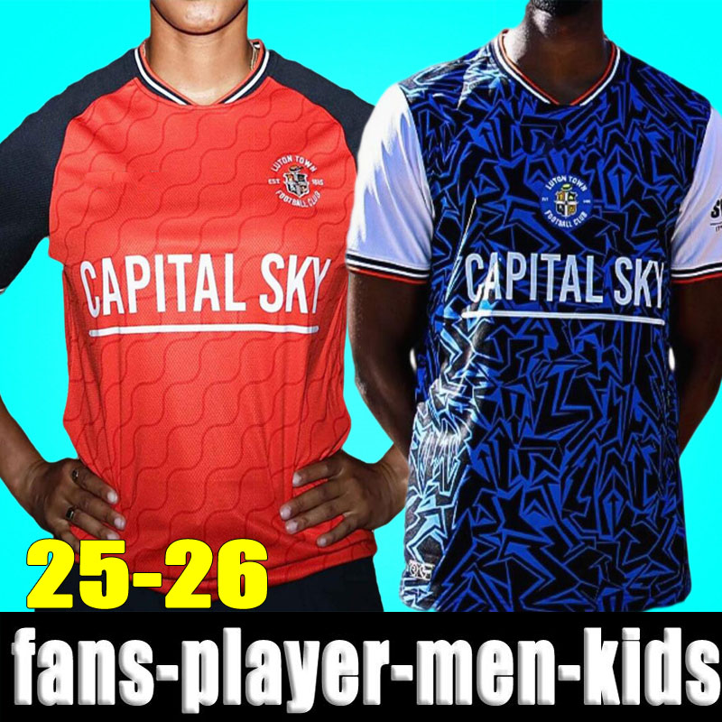 25 26 LUTONs home Town soccer jerseys home away ADEBAYO WOODROW MORRIS LOCKYER BELL BRADLEY FREEMAN DOUGHTY BERRY TOWN 2025 2026 men kids kits football shirts