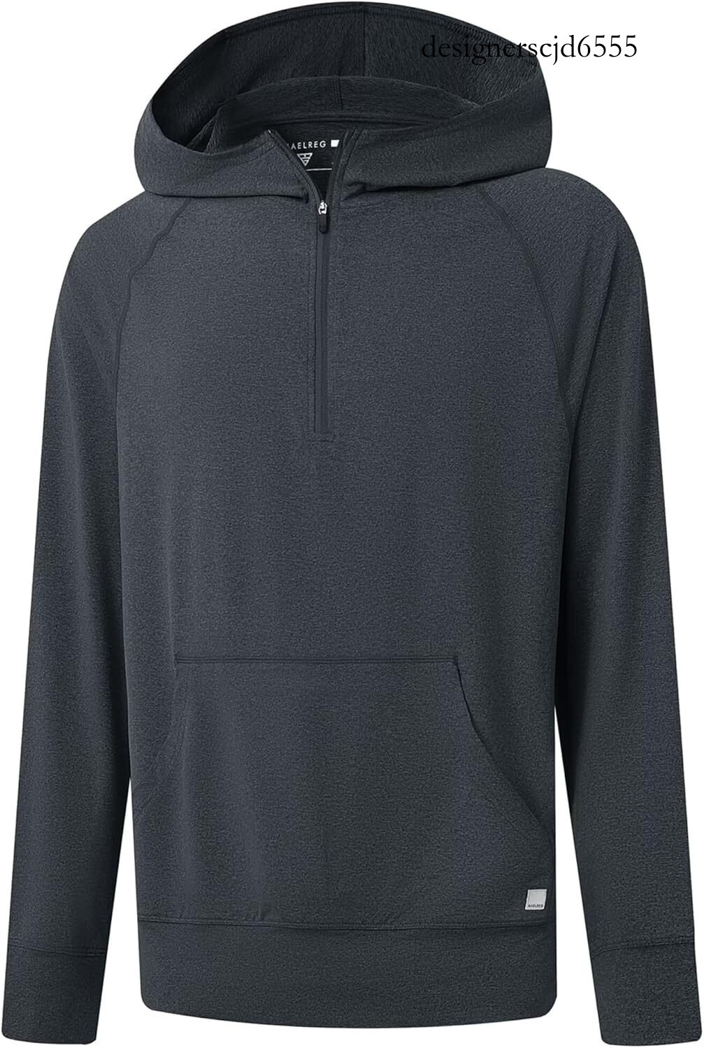 Men's long sleeved kangaroo pocket lightweight mixed color golf quarter zip men's sports shirt hooded pullover Mens clothes