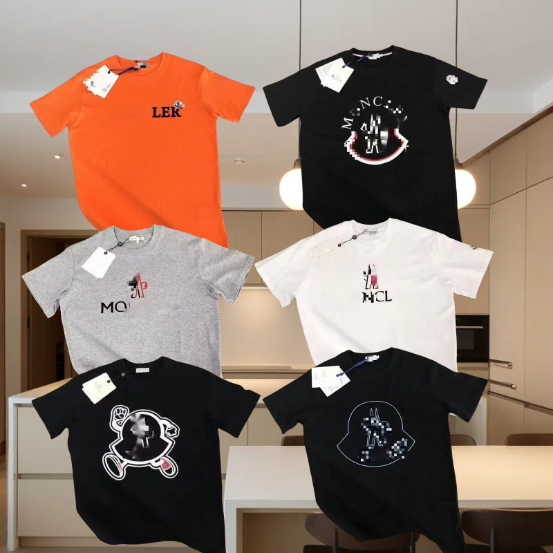 Men's Fashion Mon T Shirts Designer Cartoon Embroidery Printing Oversize Brand Tee Athleisure Hip Hop Tops