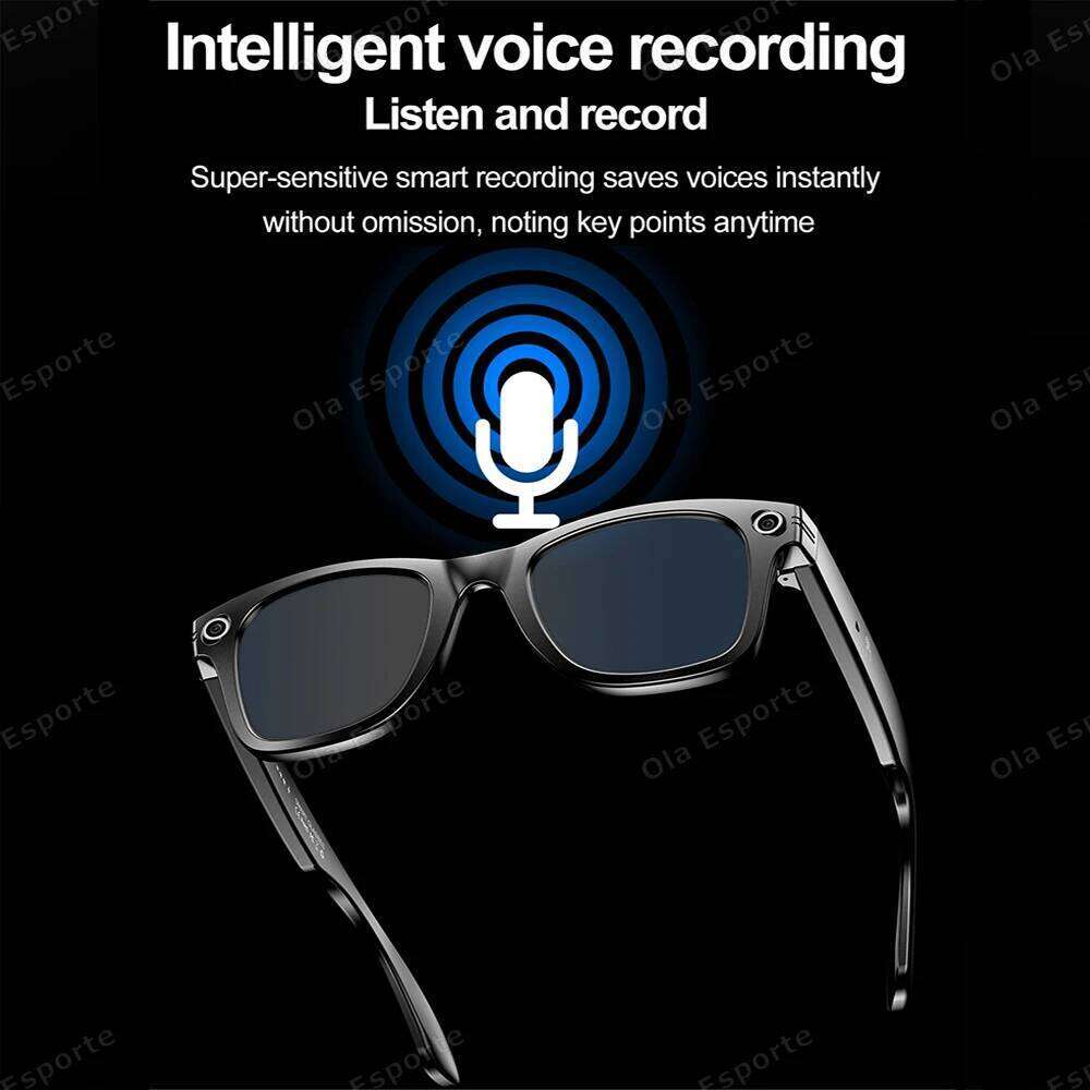 New AI Smart With Sunglasses Mini Camera Video Recorder Wireless Bluetooth Call Anti-Blue Glasses For Man Women