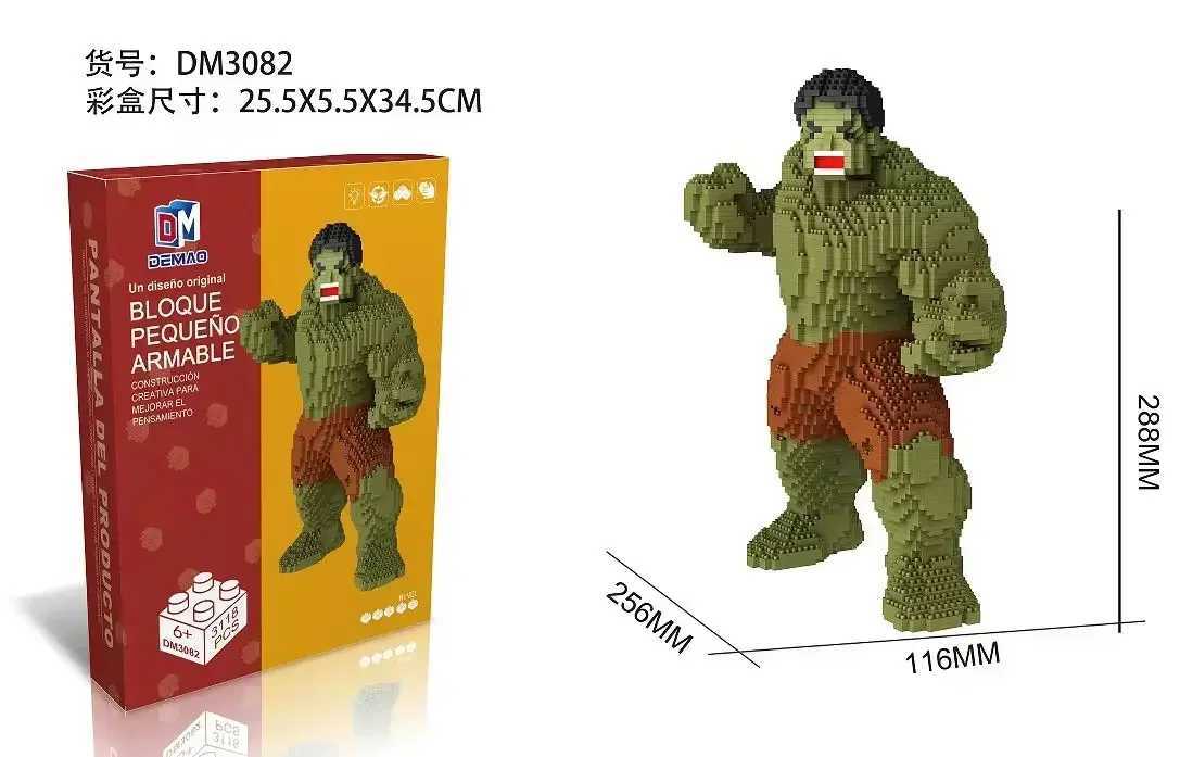 Disney Spiderman Hulk Building Block Iron Man Rocket Raccoon Super Heroes Assembled 3D Model Captain America Mini Brick Figures Toys Z250710