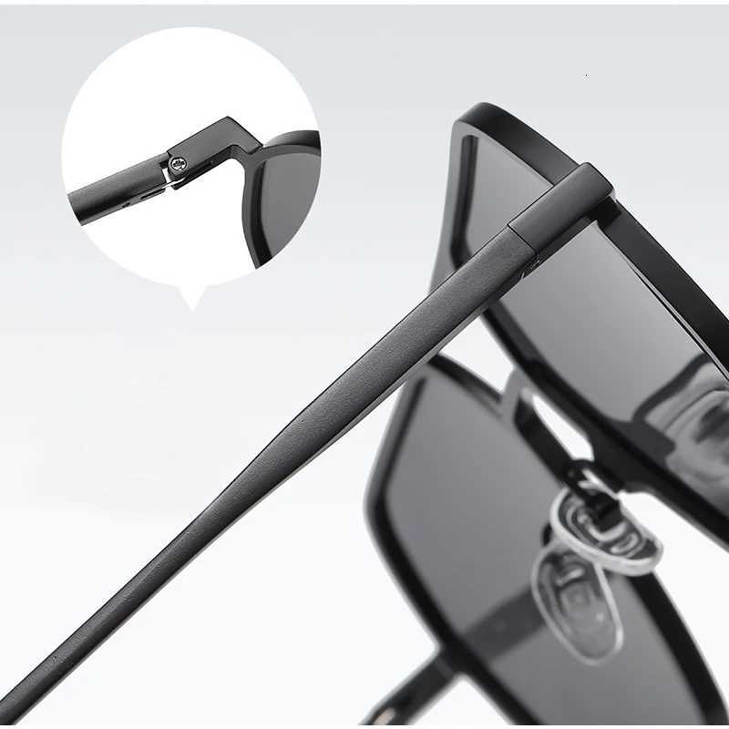 Luxury Metal Photochromic Sunglasses Men Women Fashion Polarized Sunglasses Stylish Chameleon Anti-glare Driving S UV400 W250709