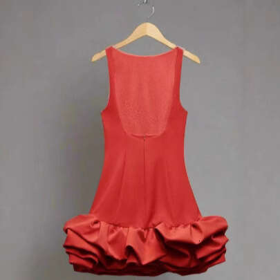 Women's Fashion Summer New Round Neck Sleeveless Waist-Cinching Slimming Short Bodycon Dress For Women B5