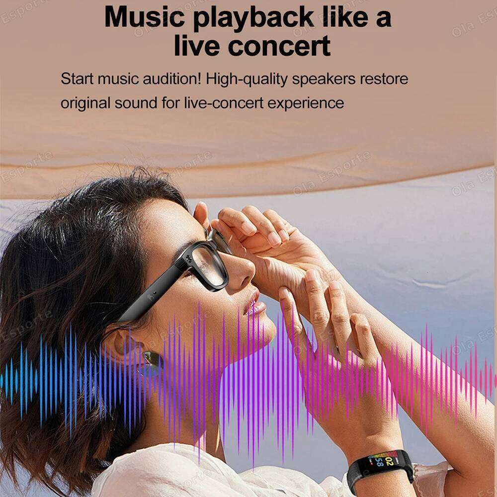 New AI Smart With Sunglasses Mini Camera Video Recorder Wireless Bluetooth Call Anti-Blue Glasses For Man Women