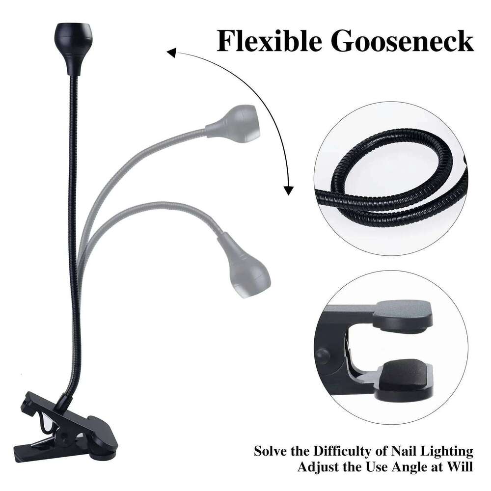 LED UV Light for Drying Polish Gel Clip-On Flexible Desk Mini USB Lamp Portable Nail Dryer Manicure Salon Tools X250710