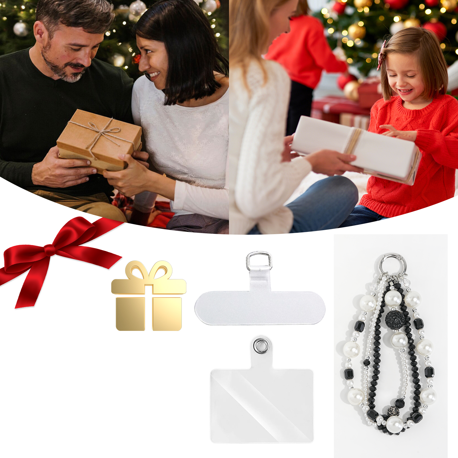 New Handsome and Fashionable Transparent Bead Phone Chain customized mobile phone chain