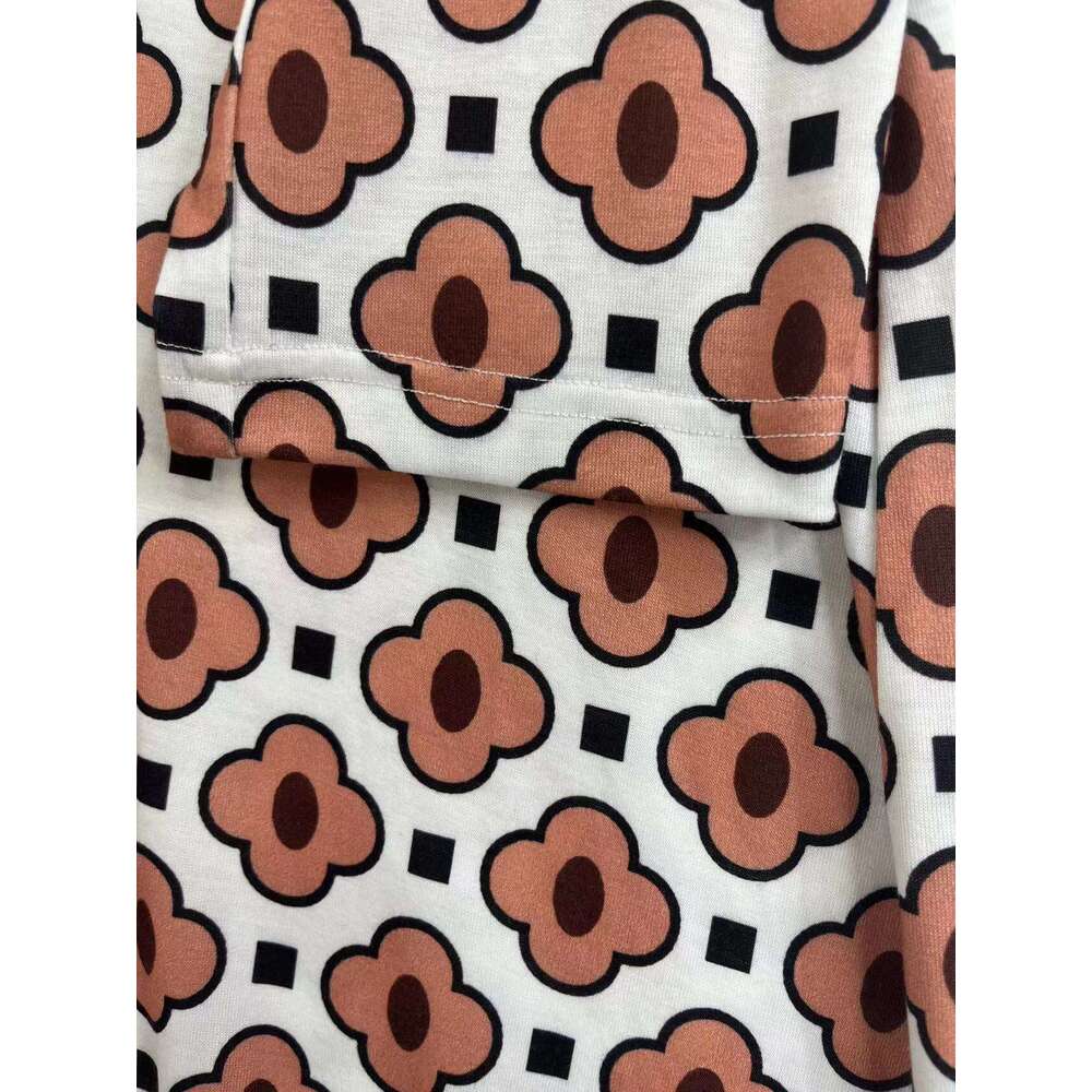 Bohemian Women's Summer New V-Neck Long Sleeve Dress Versatile Comfortable Vacation Slimming B5