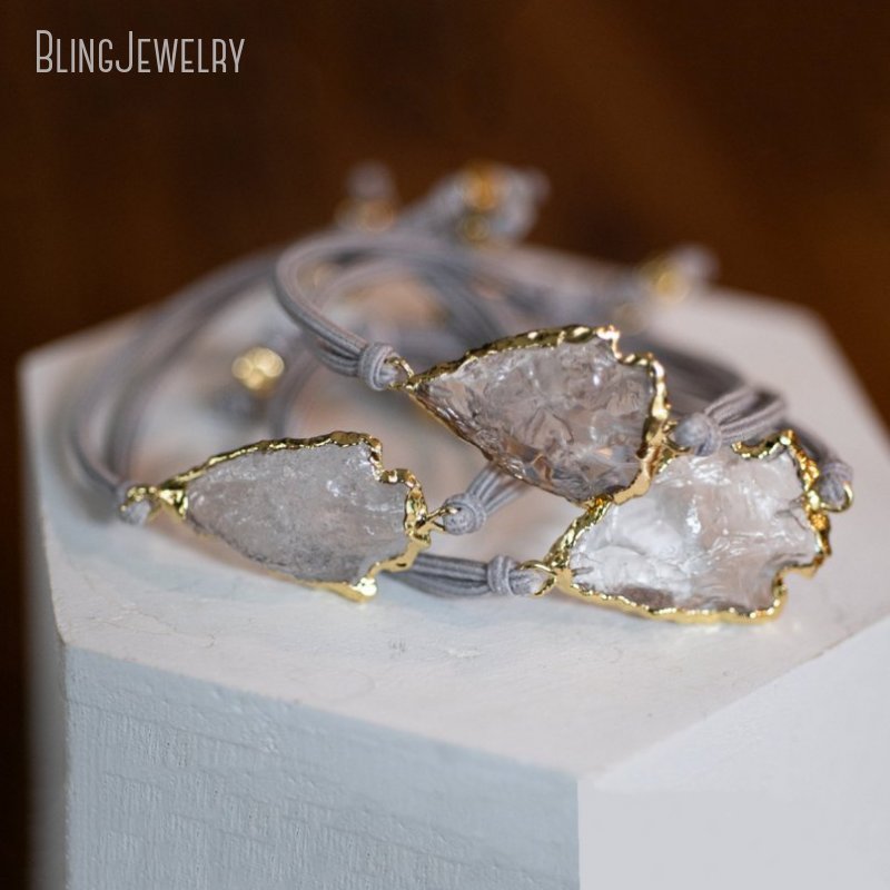 10 Pezzi Naturale Gemella Trappelli Per Capelli Bracciale Trasparente Freccia D…