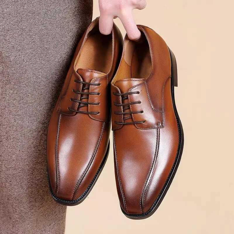 Men Fashion Oxford Shoes Party Wedding Shoes Classic Business Formal Pointed Leather Shoes Man Boss Social Office Shoes XJ250710