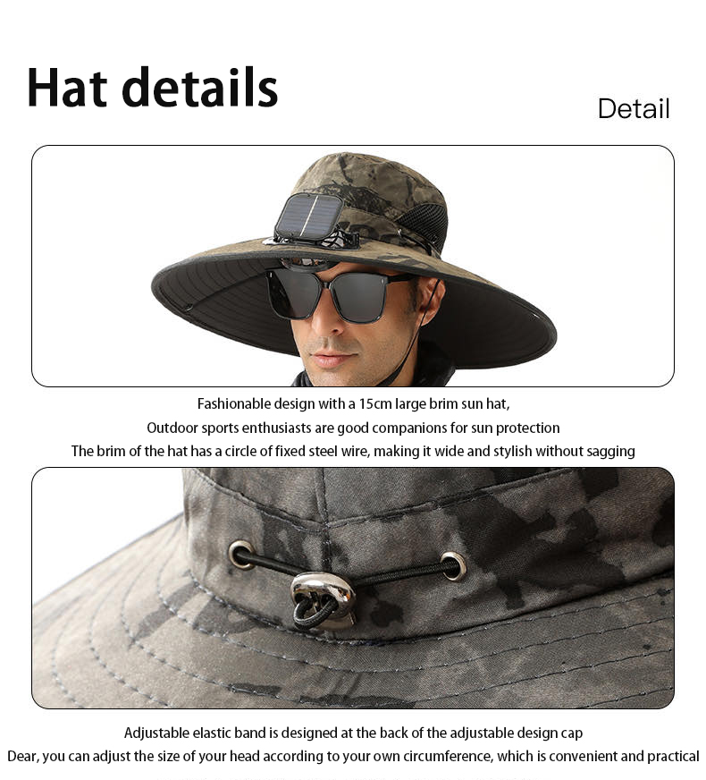 Breathable Cool Mesh Hat w/ Integrated Electric Fans & Dual Power Options: Solar Charged & USB Portable Cooling Headwear