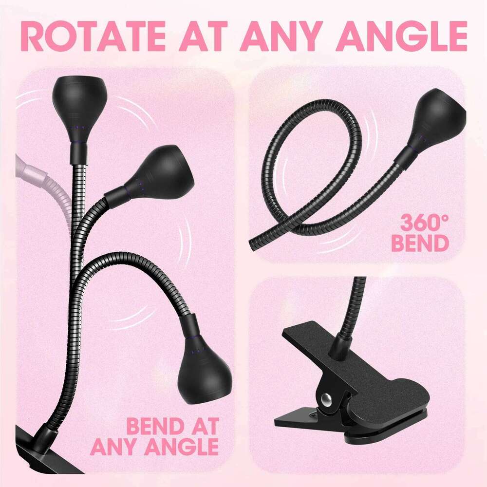 Dryer Light UV Nail lamp 395nm Wavelength Clip-on Desk Mini USB For Gel Nails ongle Manicure Salon Tools X250710