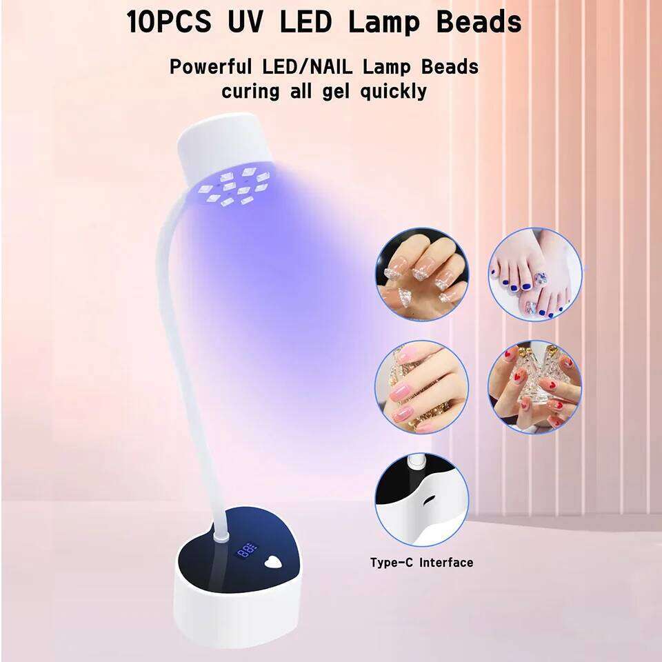 27W LED Shaped Portable Rechargeable UV Dryer White Flash Curing Light for Extension Gel Nail Lamp X250710