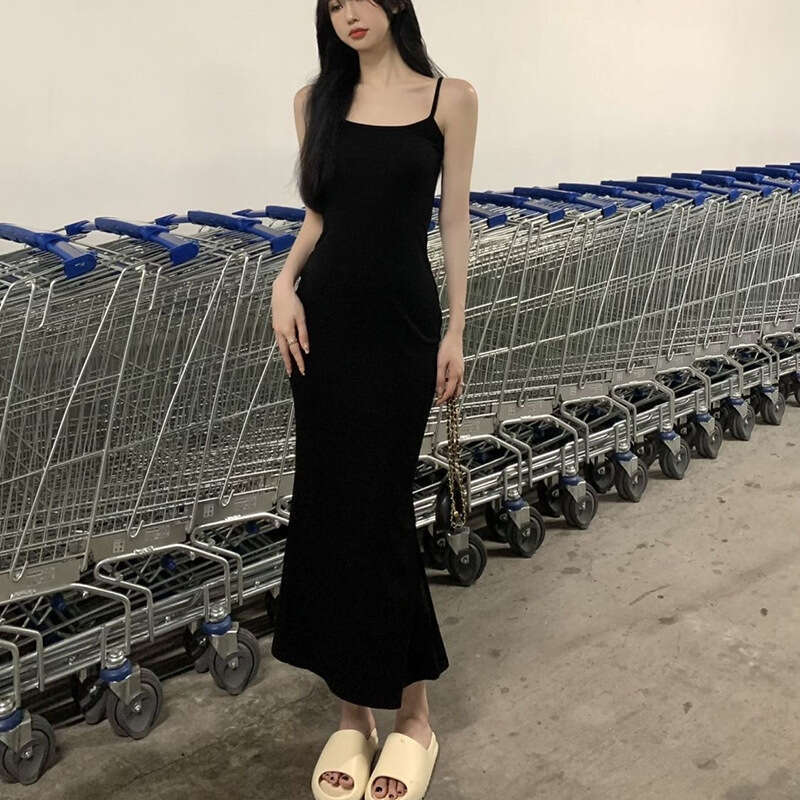 Sleeveless Summer Women, Waist-Cinching, Sexy And Slimming, High-End Bodycon Dress For Hot Girls B5